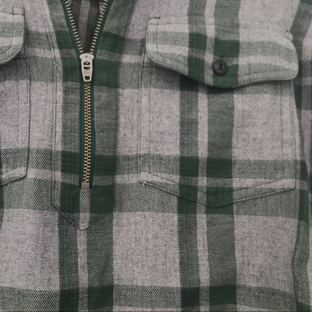 NWOT Madewell Zip Front Flannel Popover - Picture 2 of 6